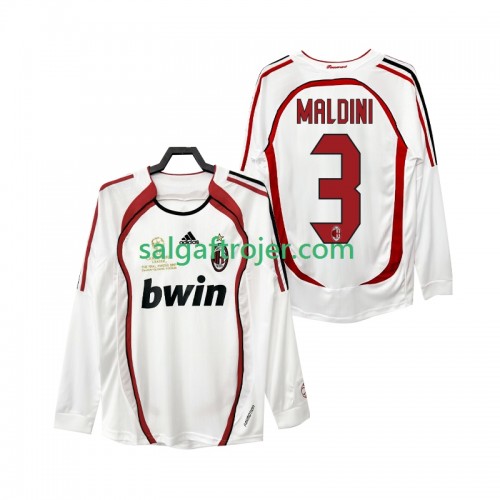 AC Milan MALDINI 3 2006 2007 Fodboldtrøjer Retro Udebanesæt Langærmet AC Milan MALDINI 3 2006 2007 Fodboldtrøjer Retro Udebanesæt Langærmet